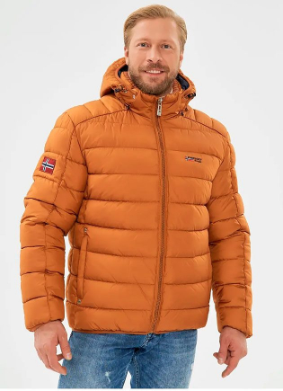 Укороченный пуховик Fergo F1519-001 желтый